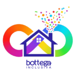 logo con un acasa alcentro e un'unione di colori