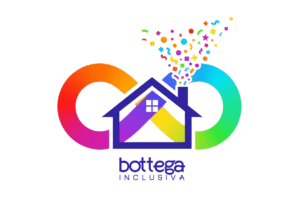 logo con un acasa alcentro e un'unione di colori